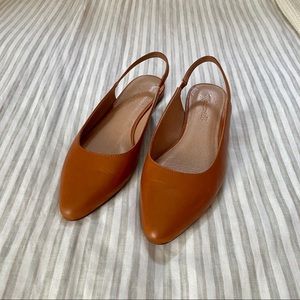 Madewell Margot Slingback Flat - leather saddle